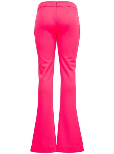 Shop Balmain Low Rise Bootcut Pants In Pink