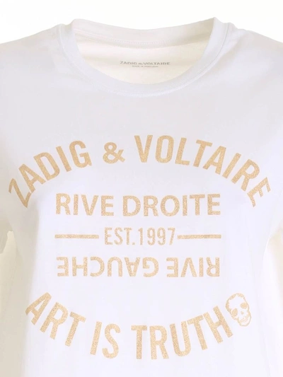 Shop Zadig & Voltaire Zoe Balson Glitter T In White