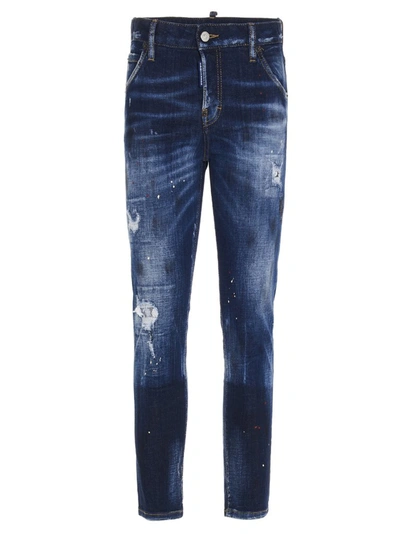 Shop Dsquared2 Cool Girl Cropped Jeans In Blue