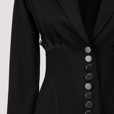 Shop Alaïa Fitted Corset Jacket In Black