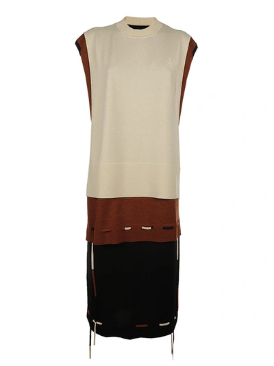 Shop Jw Anderson Layered Sleeveless Dress In Multi