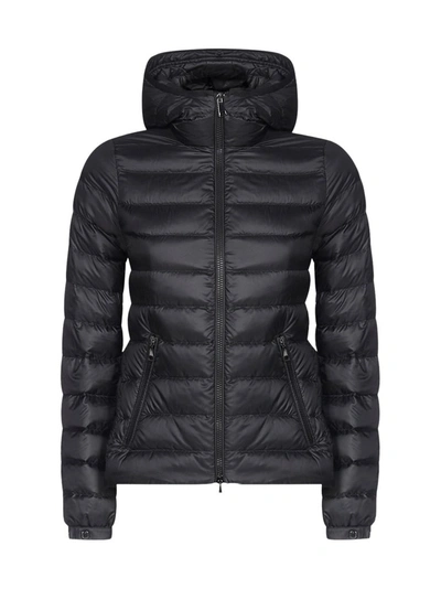 Shop Moncler Padded Hooded Jacket In Black