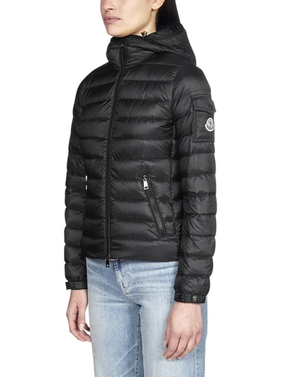 Shop Moncler Padded Hooded Jacket In Black