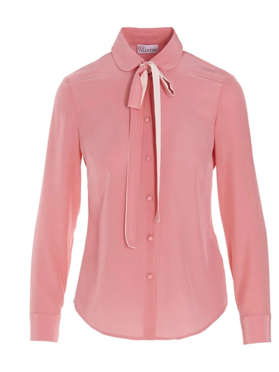Shop Red Valentino Redvalentino Pussy Bow Detail Shirt In Pink