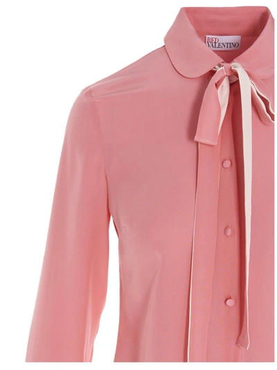 Shop Red Valentino Redvalentino Pussy Bow Detail Shirt In Pink