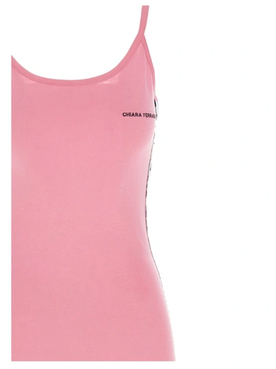 Shop Chiara Ferragni Logo Print Tank Dress In Pink