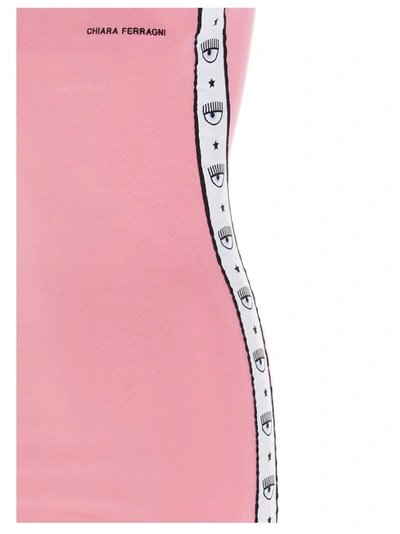 Shop Chiara Ferragni Logo Print Tank Dress In Pink