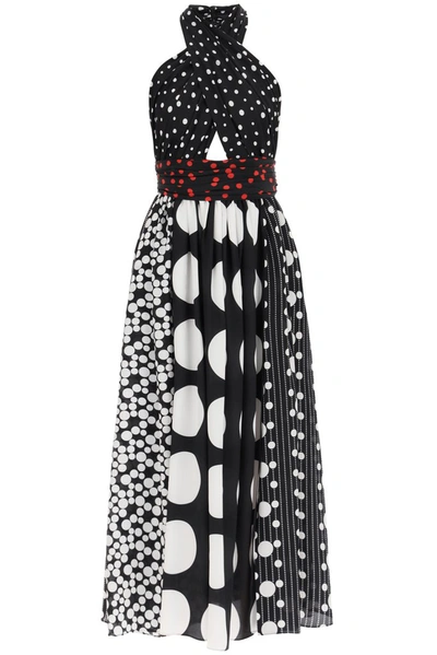 Shop Dolce & Gabbana Polka Dot Midi Dress In Multi