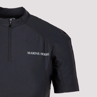 Shop Marine Serre Optic Moon Sea Skin Top In Black