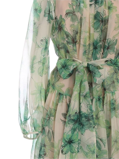 Shop Max Mara Studio Vernice Floral Print Midi Dress In Multi
