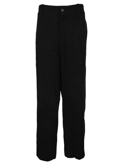 Shop Balenciaga Straight Leg Pants In Black