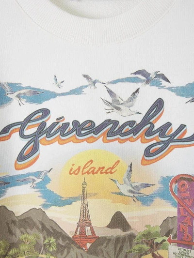 Shop Givenchy Island Print Sweatshirt In White