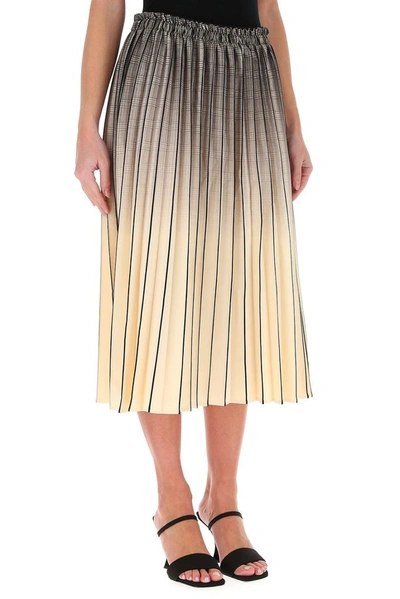 Shop Proenza Schouler Ombre Pleated Midi Skirt In Multi