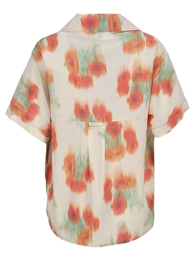 Shop Kenzo Coquelicot Print Short Sleeve Shirt In Multi