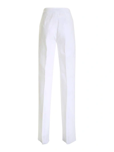 Shop Max Mara Straight Leg Pants In White