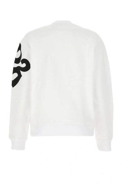 Shop Dsquared2 Mirrored Logo Printed Sweatshirt In White