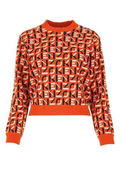 KENZO Monogram Sweater in Orange