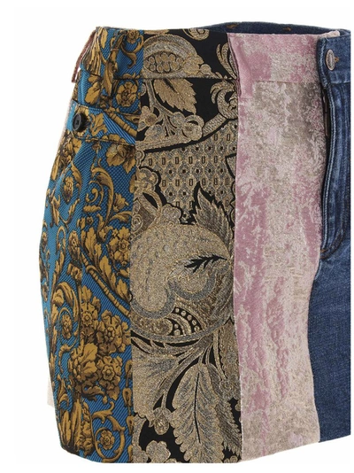 Shop Dolce & Gabbana Patchwork Mini Skirt In Multi