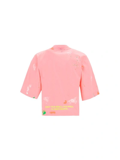 Shop Palm Angels Palm Tree Cropped T In Pink