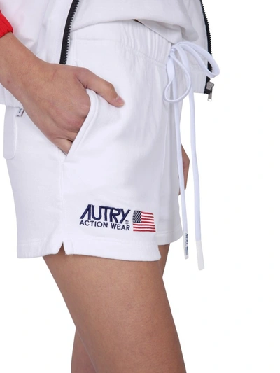 Shop Autry Open Track Shorts In White