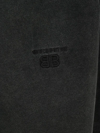 Shop Balenciaga Sweatshirt Tie In Black