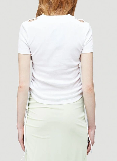 Shop Helmut Lang Cut Out T In White