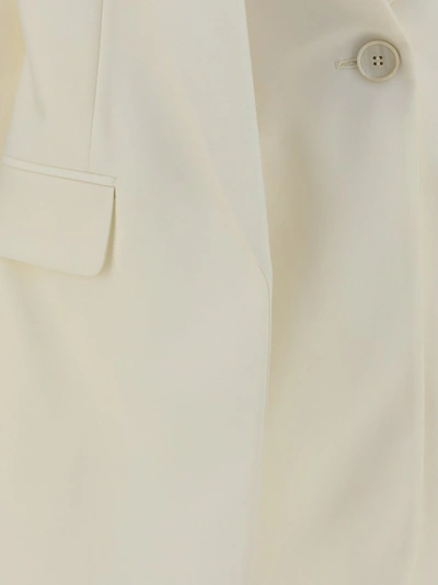 Shop Alexander Mcqueen Asymmetric Blazer In White