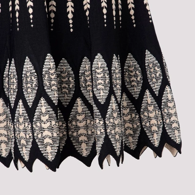 Shop Alaïa Jacquard Knit Flared Dress In Multi