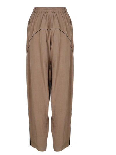 Shop Balenciaga Elasticated Waist Track Pants In Brown