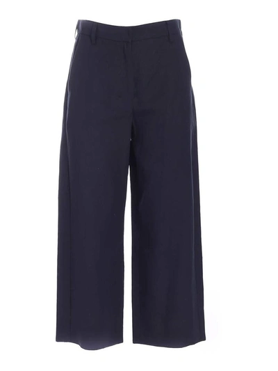 Shop Max Mara 's  Nava Wide Leg Cropped Pants In Blue