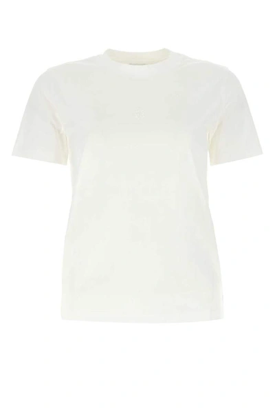Shop Burberry Embroidered Logo Monogram T In White
