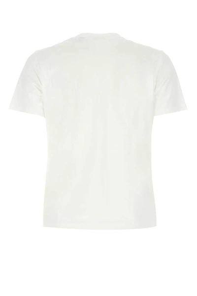 Shop Burberry Embroidered Logo Monogram T In White