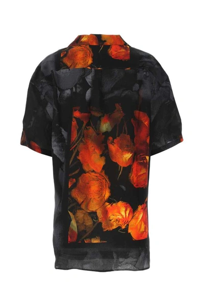 Shop Y/project Floral Print Shirt In Black