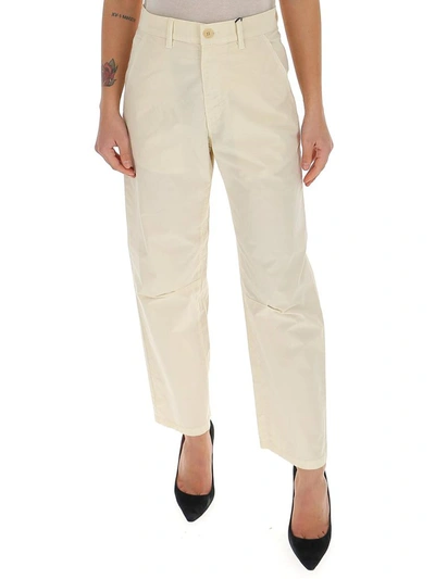 Shop Barena Venezia Barena Cropped Tapered Pants In Beige