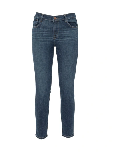 Shop J Brand Capri Cropped Skinny Jeans In Blue