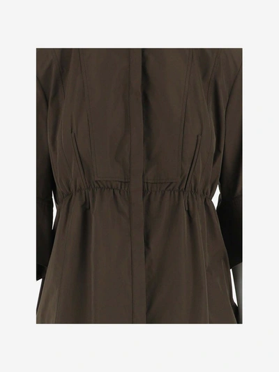 Shop Jil Sander Concealed Placket Gathered Blouse In Brown