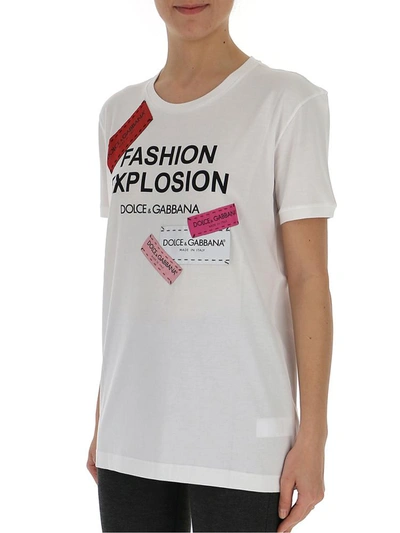 Shop Dolce & Gabbana Fashion Explosion T In White