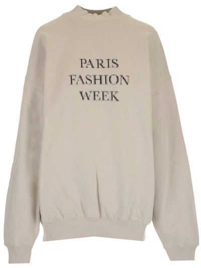Shop Balenciaga Paris Fashion Week Sweatshirt In Grey