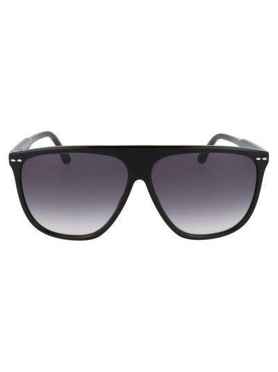 Shop Isabel Marant Pilot Frame Sunglasses In Black
