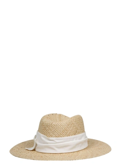 Shop Maison Michel Virginie Fedora Hat In Beige