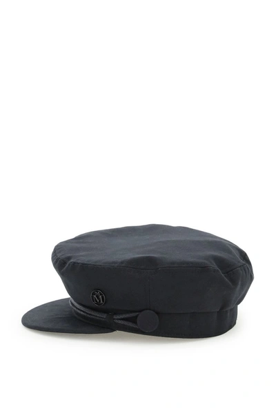 Shop Maison Michel New Abby Baker Boy Cap In Black