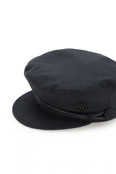 Shop Maison Michel New Abby Baker Boy Cap In Black