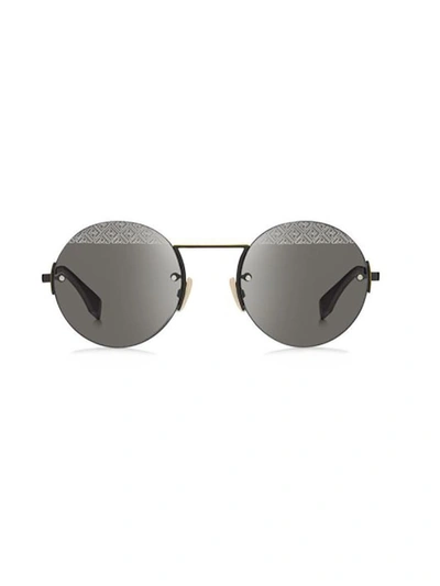 Shop Fendi Eyewear Round Frame Sunglasses In Black