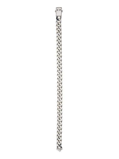 Shop Saint Laurent Curb Chain Necklace In Silver