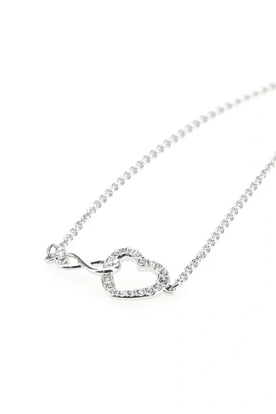 Shop Swarovski Infinity Heart Bracelet In Silver