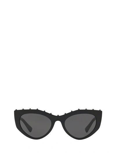 Shop Valentino Eyewear Cat In Black