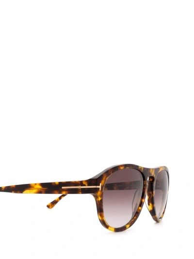 Shop Tom Ford Eyewear Round Frame Sunglasses In Brown