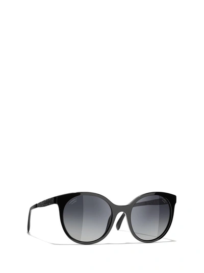 Pre-owned Chanel Pantos Sunglasses In Black