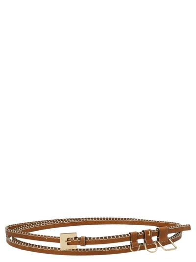 Shop Jacquemus La Ceinture Moisson Triple Belt In Brown