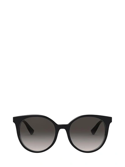 Shop Valentino Eyewear Cat In Black